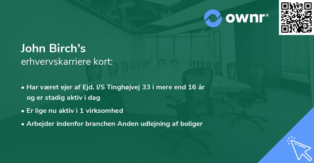 John Birch's erhvervskarriere kort