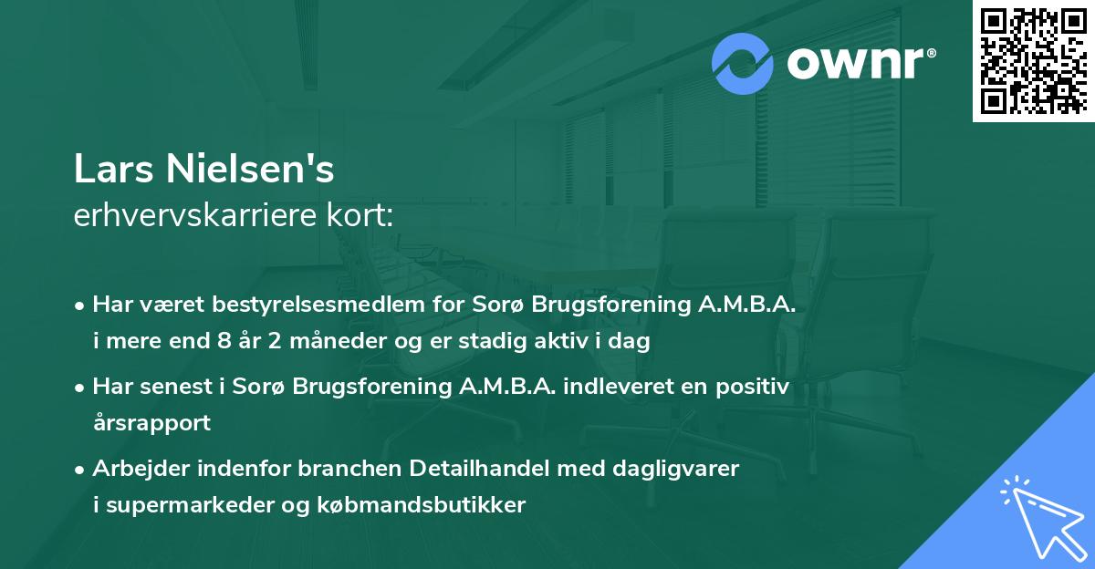 Lars Nielsen's erhvervskarriere kort