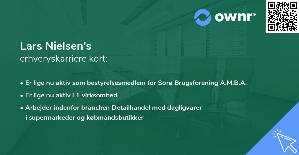 Lars Nielsen's erhvervskarriere kort