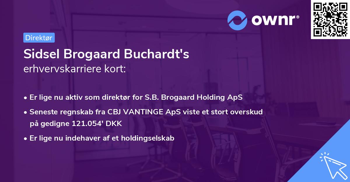 Sidsel Brogaard Buchardt's erhvervskarriere kort