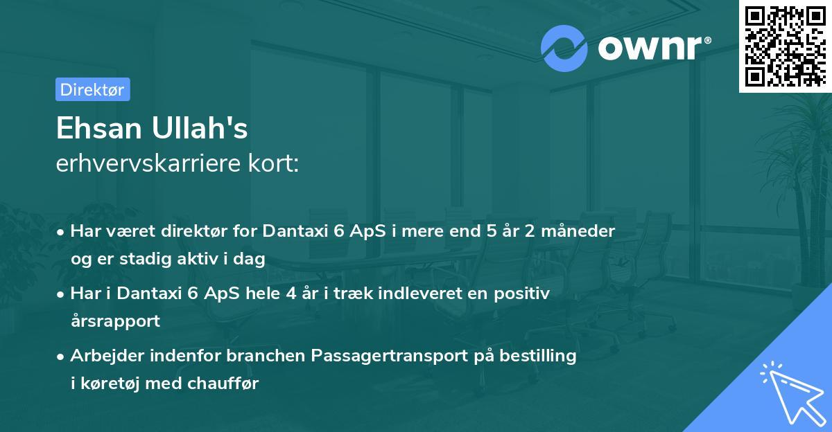Ehsan Ullah's erhvervskarriere kort