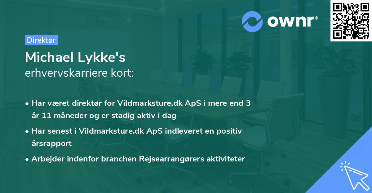 Michael Lykke's erhvervskarriere kort