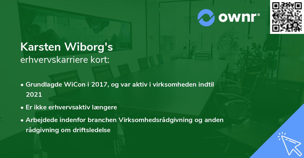 Karsten Wiborg's erhvervskarriere kort