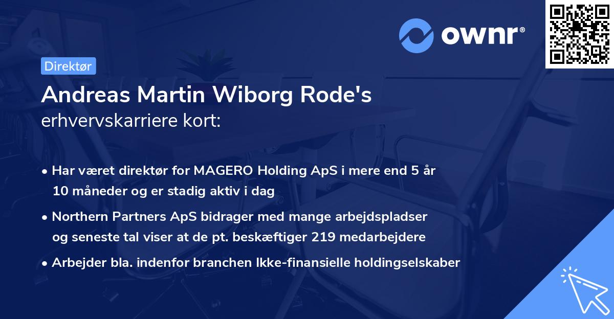 Andreas Martin Wiborg Rode's erhvervskarriere kort