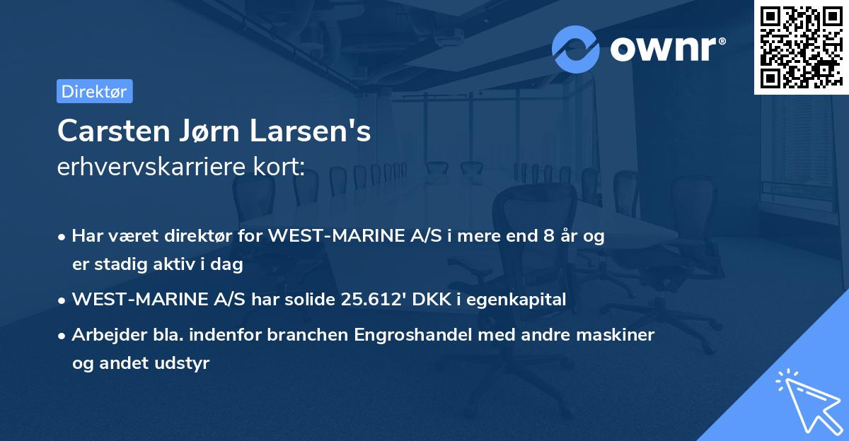 Carsten Jørn Larsen's erhvervskarriere kort