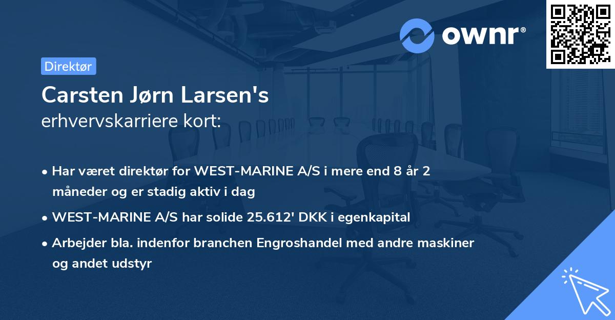 Carsten Jørn Larsen's erhvervskarriere kort