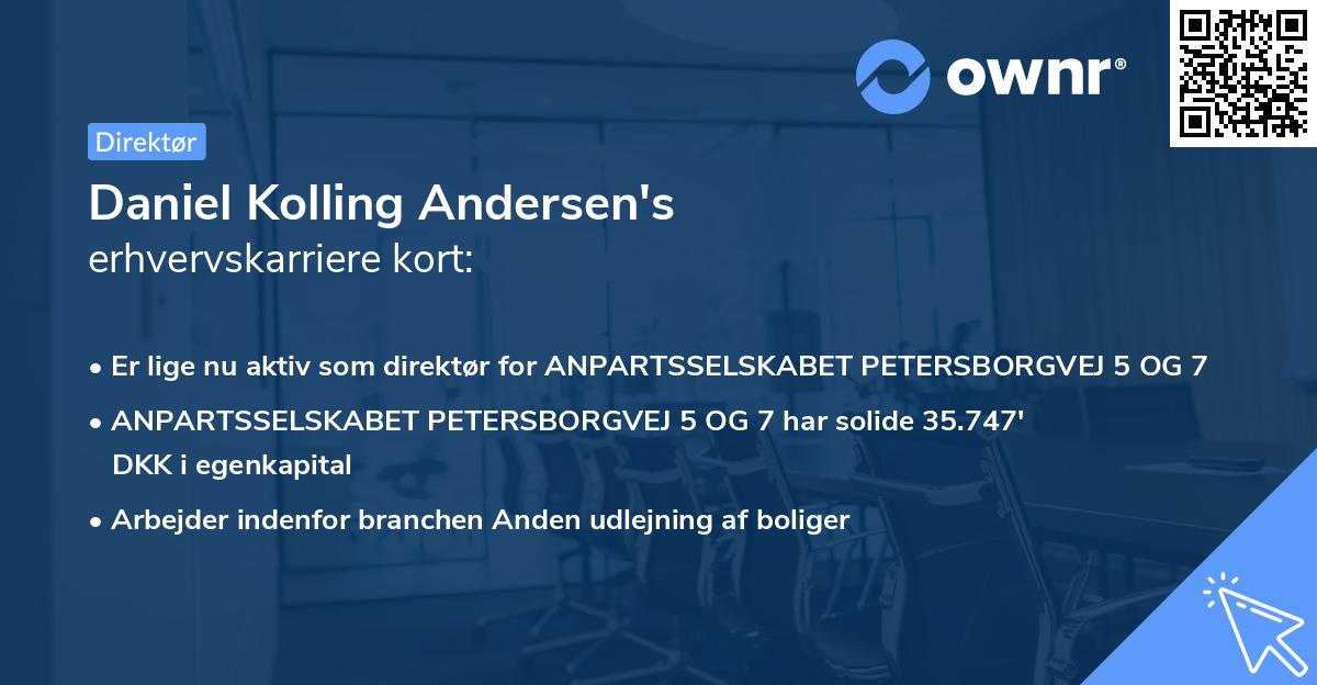 Daniel Kolling Andersen's erhvervskarriere kort