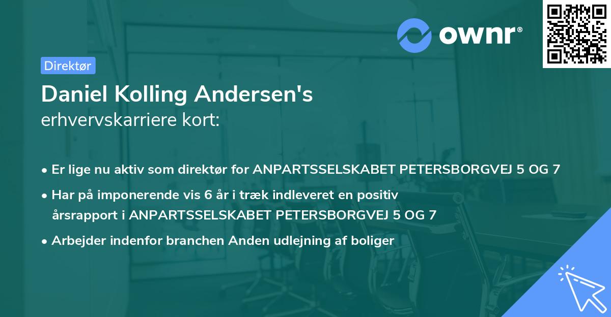 Daniel Kolling Andersen's erhvervskarriere kort