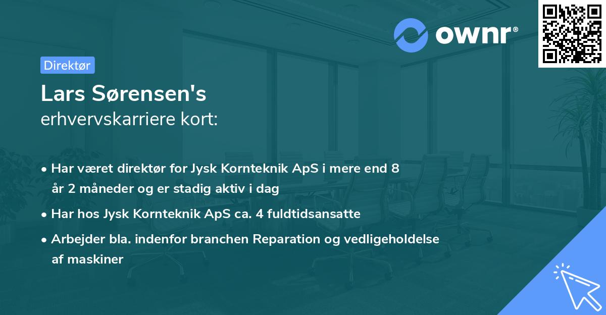 Lars Sørensen's erhvervskarriere kort