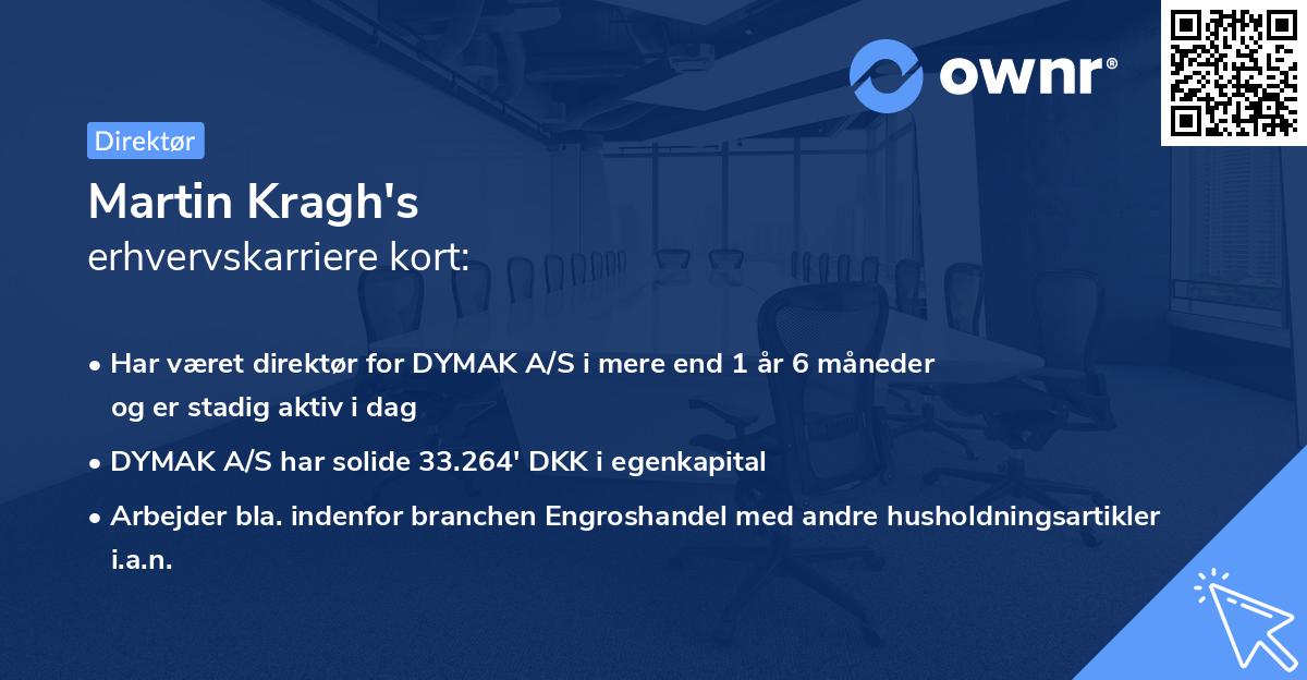 Martin Kragh's erhvervskarriere kort