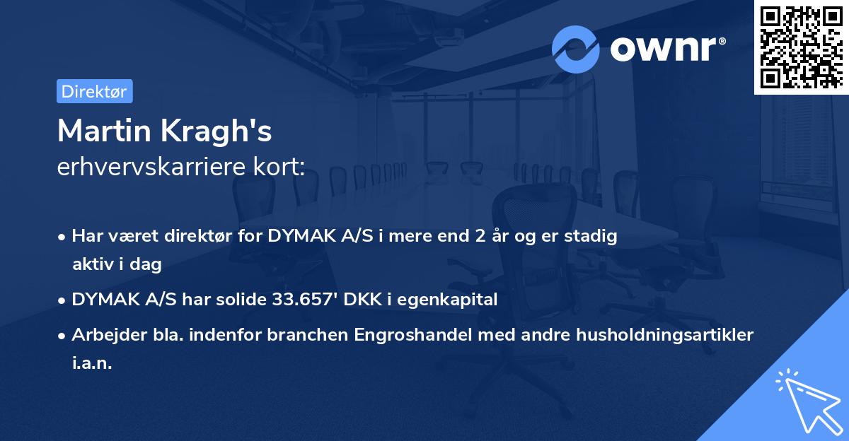 Martin Kragh's erhvervskarriere kort