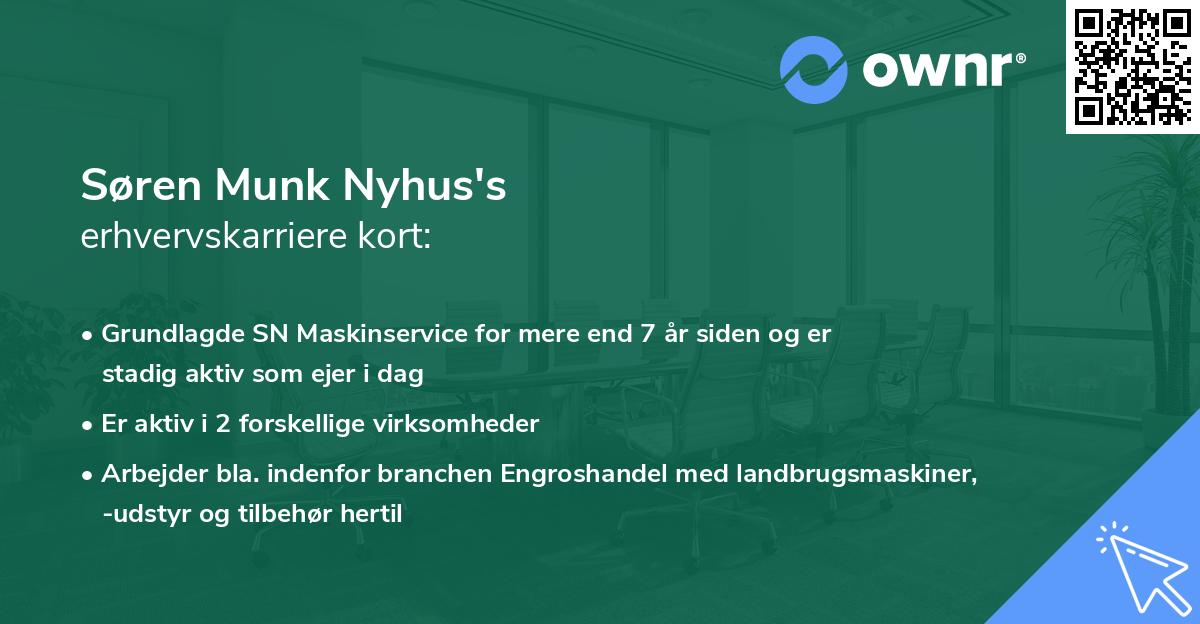 Søren Munk Nyhus's erhvervskarriere kort