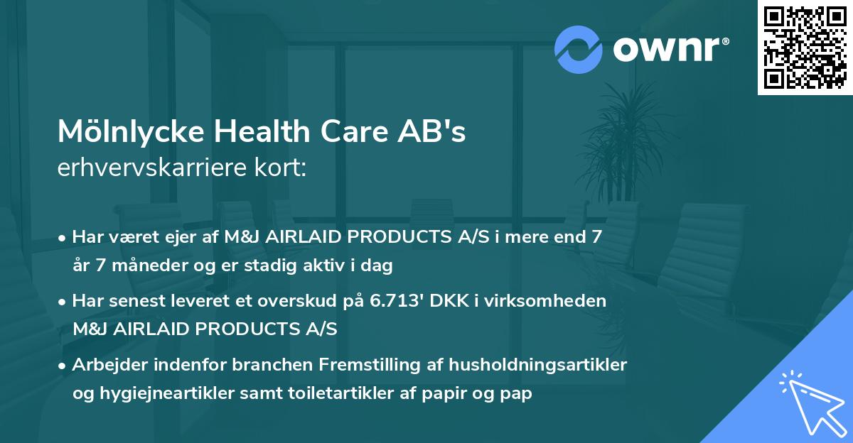 Mölnlycke Health Care AB's erhvervskarriere kort