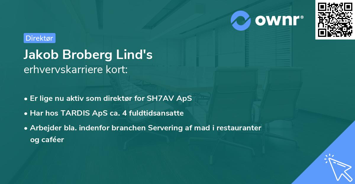 Jakob Broberg Lind's erhvervskarriere kort