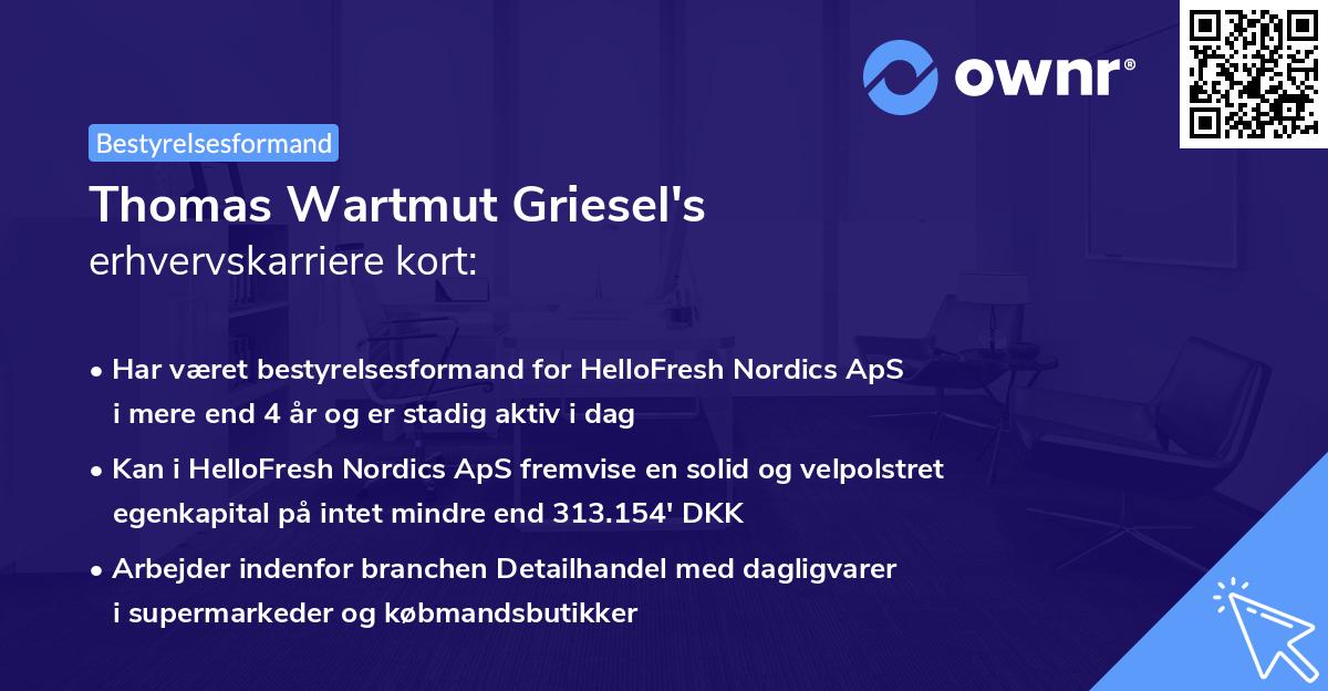 Thomas Wartmut Griesel's erhvervskarriere kort