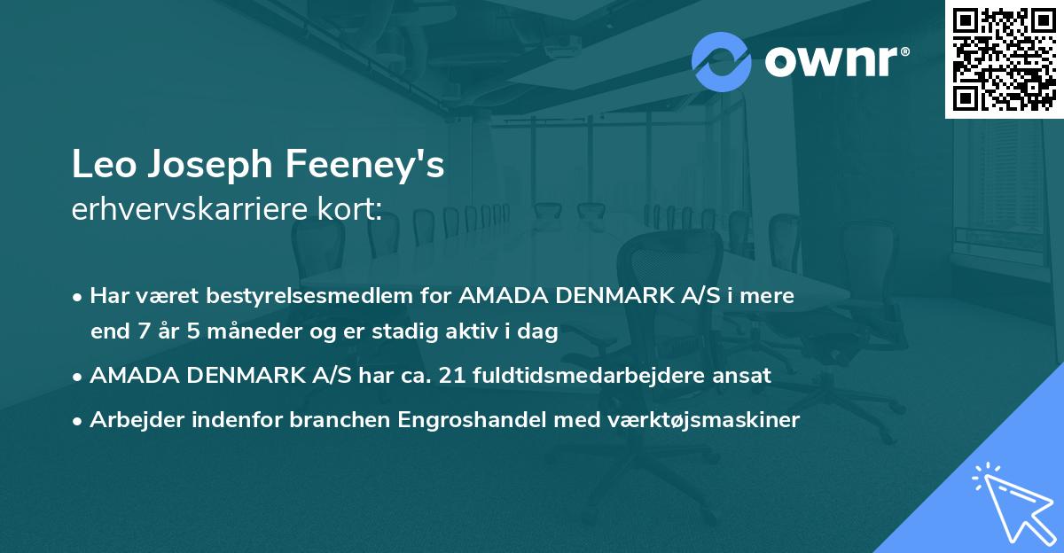 Leo Joseph Feeney's erhvervskarriere kort