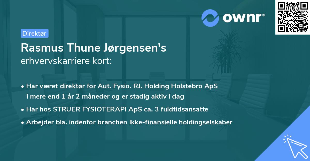 Rasmus Thune Jørgensen's erhvervskarriere kort
