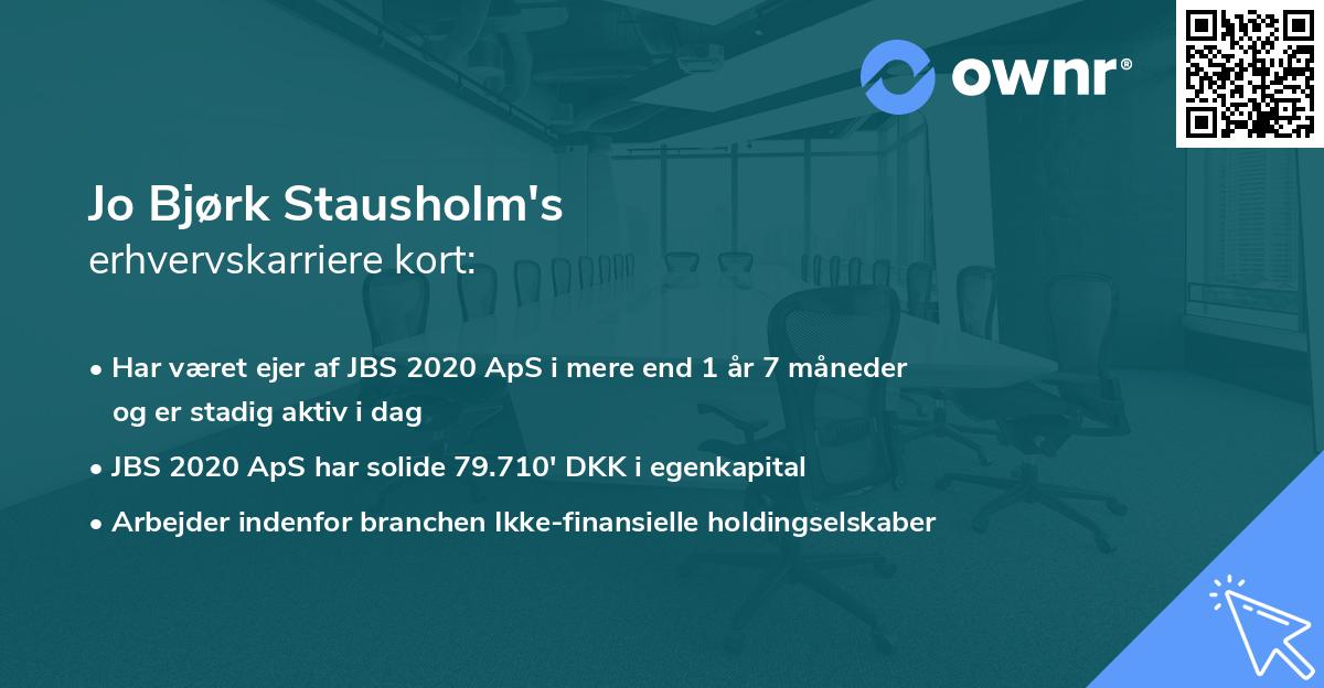 Jo Bjørk Stausholm's erhvervskarriere kort