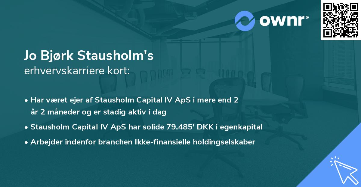 Jo Bjørk Stausholm's erhvervskarriere kort