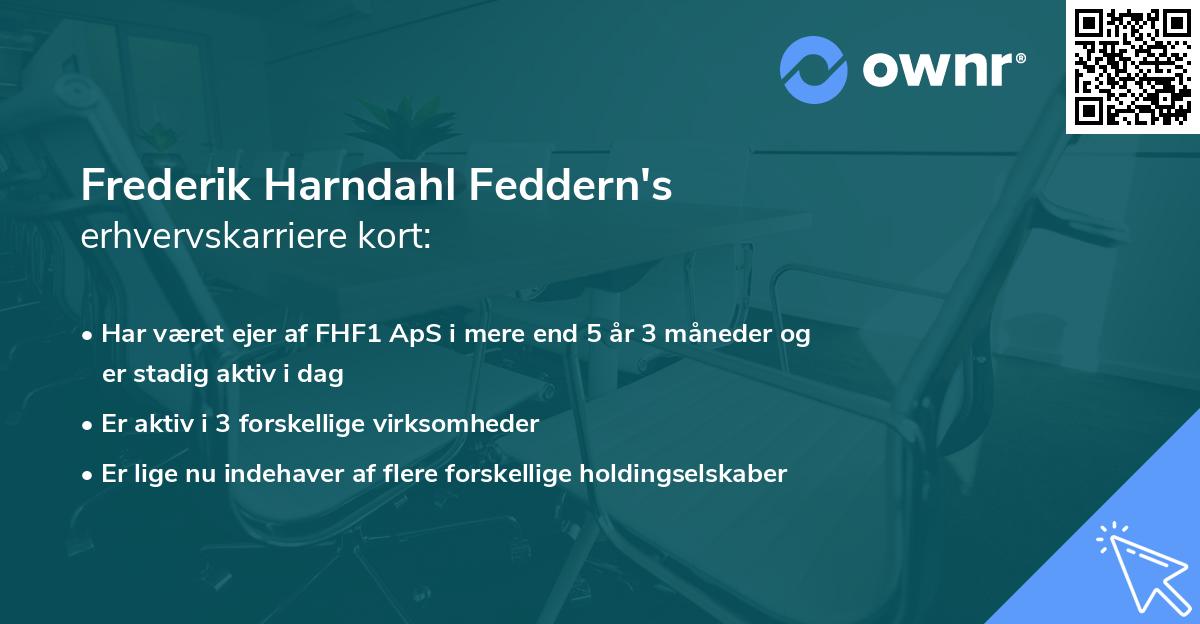 Frederik Harndahl Feddern's erhvervskarriere kort