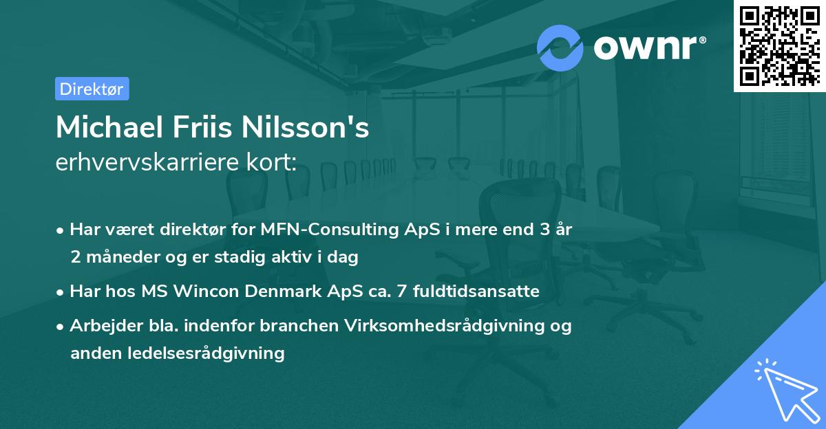 Michael Friis Nilsson's erhvervskarriere kort