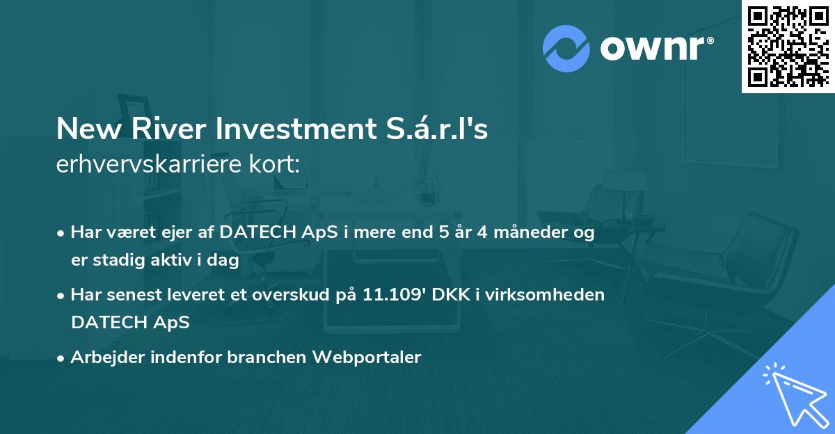 New River Investment S.á.r.l's erhvervskarriere kort