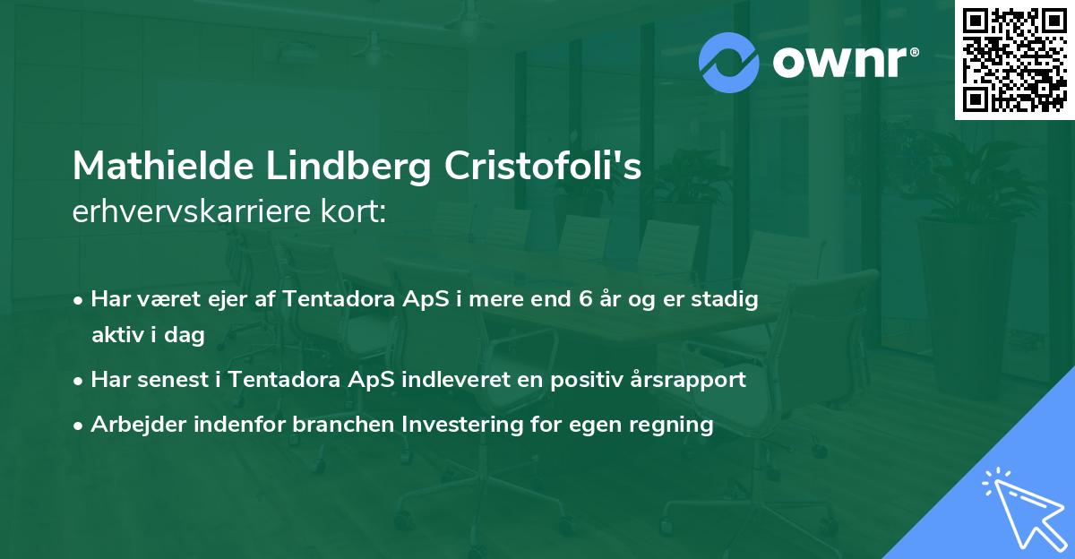 Mathielde Lindberg Cristofoli's erhvervskarriere kort