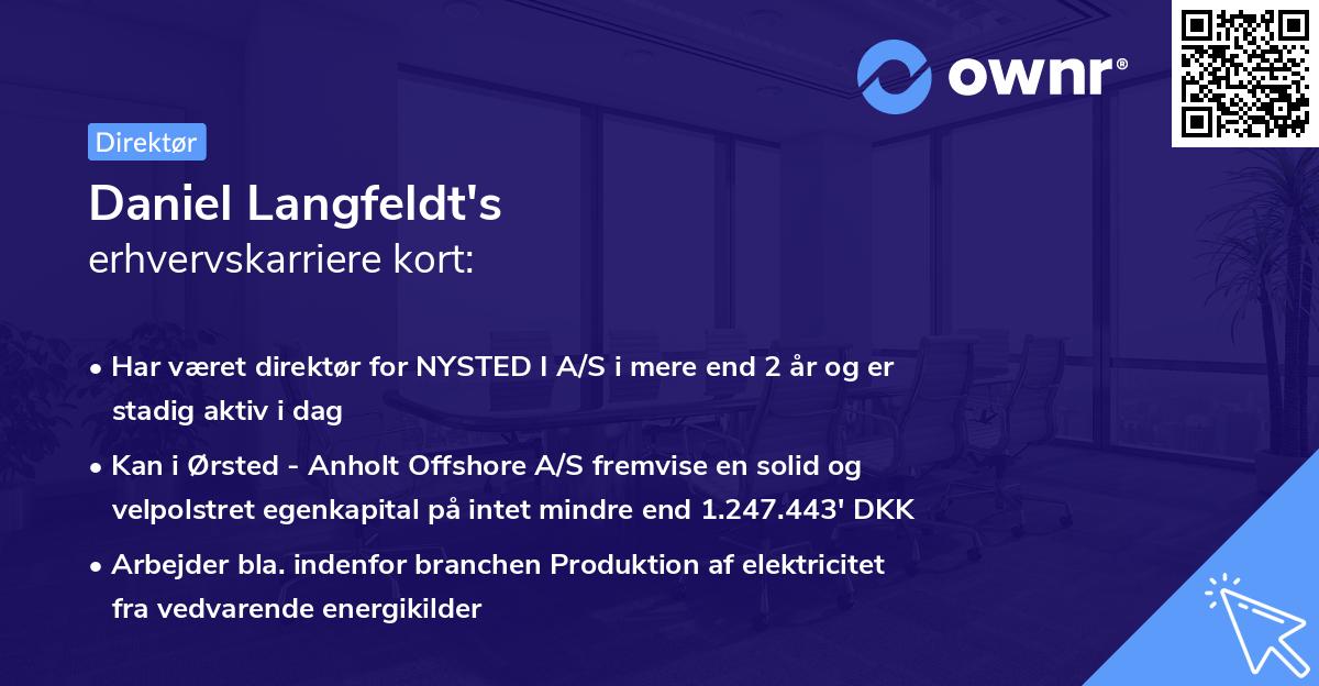 Daniel Langfeldt's erhvervskarriere kort