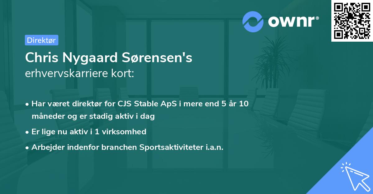Chris Nygaard Sørensen's erhvervskarriere kort