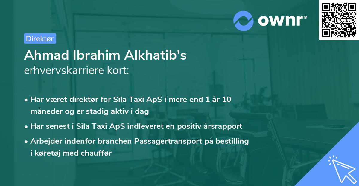 Ahmad Ibrahim Alkhatib's erhvervskarriere kort