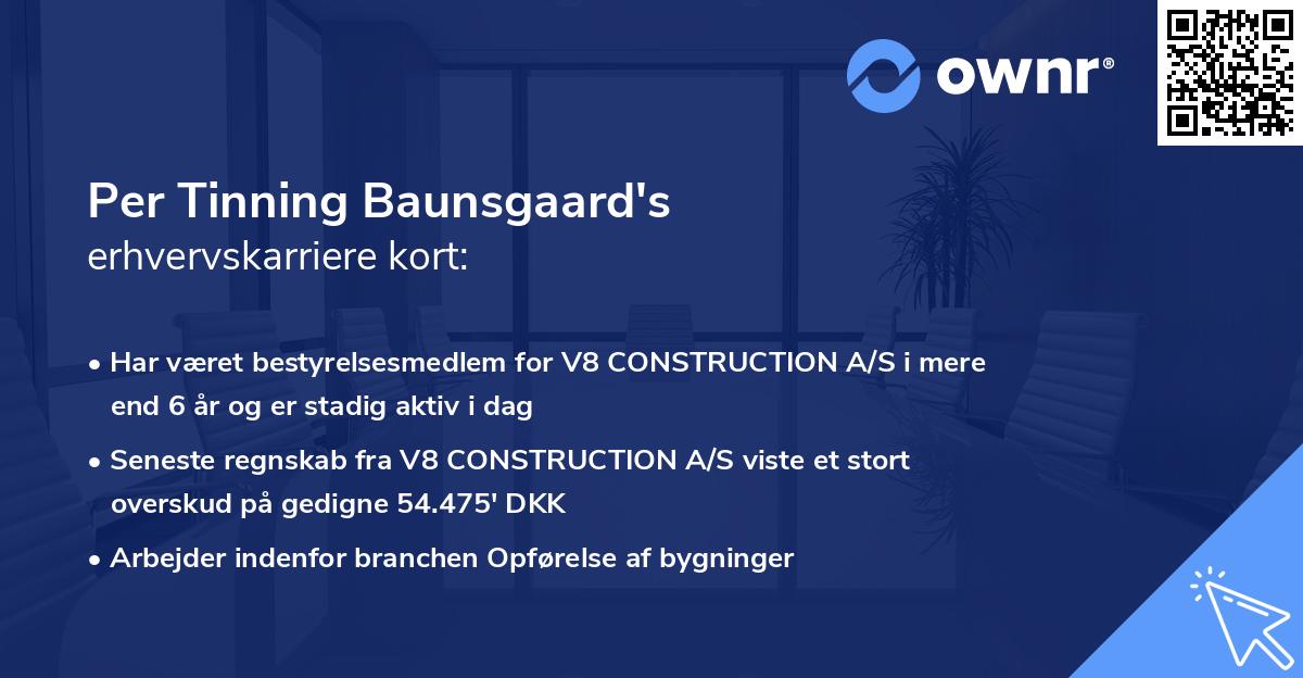 Per Tinning Baunsgaard's erhvervskarriere kort
