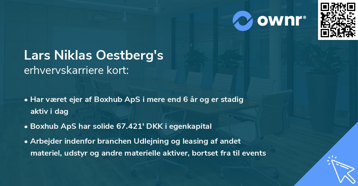 Lars Niklas Oestberg's erhvervskarriere kort