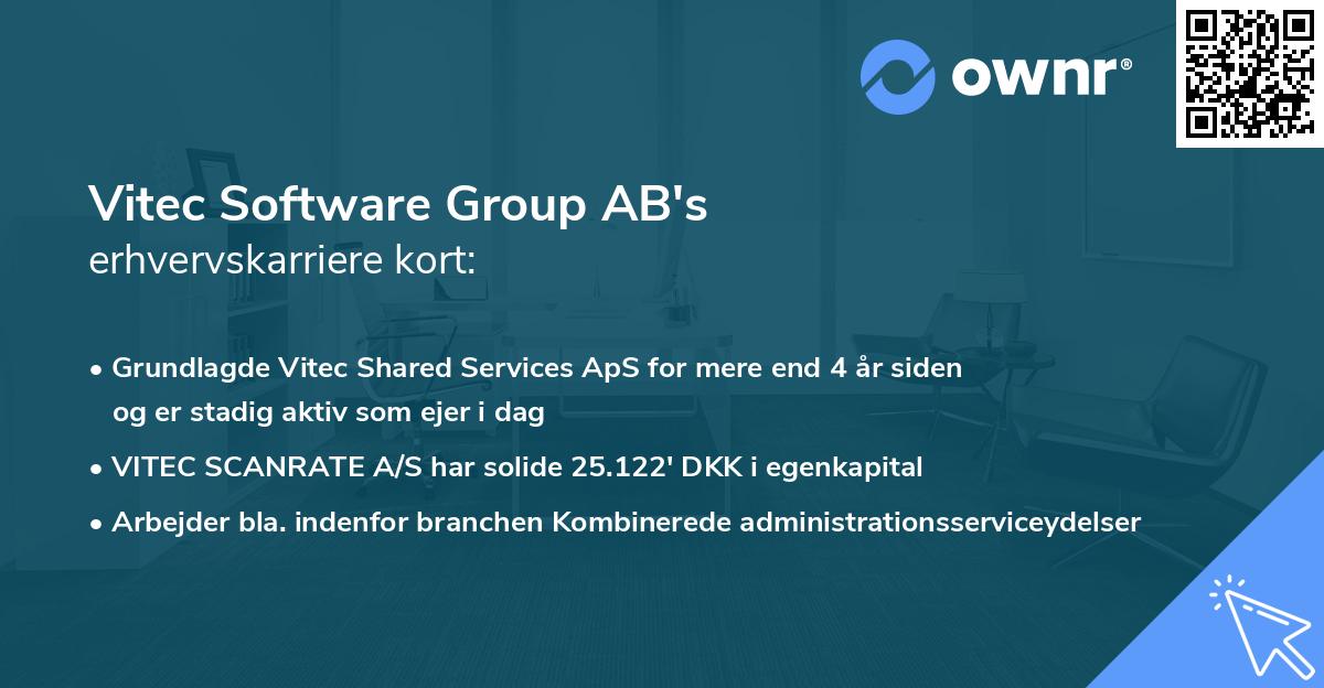 Vitec Software Group AB's erhvervskarriere kort