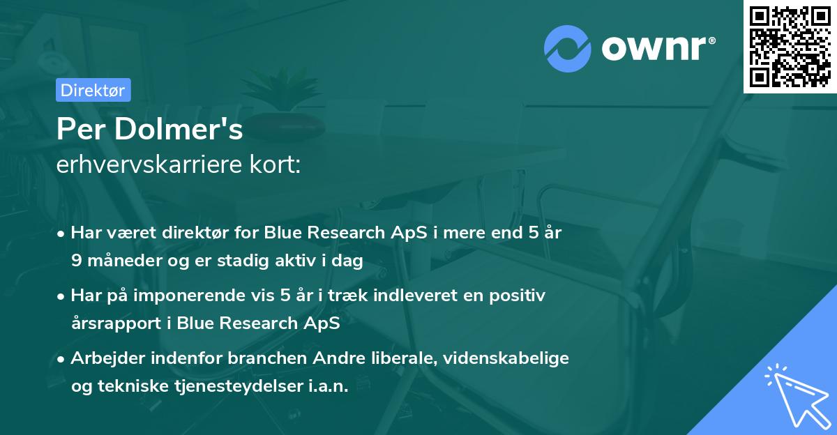 Per Dolmer's erhvervskarriere kort