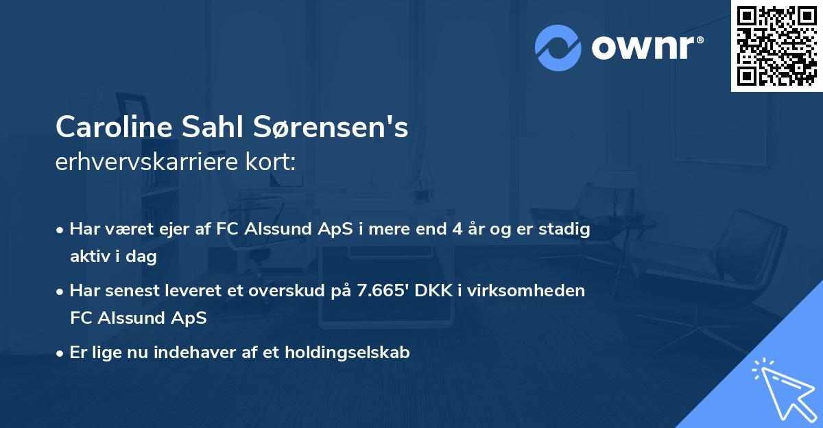 Caroline Sahl Sørensen's erhvervskarriere kort