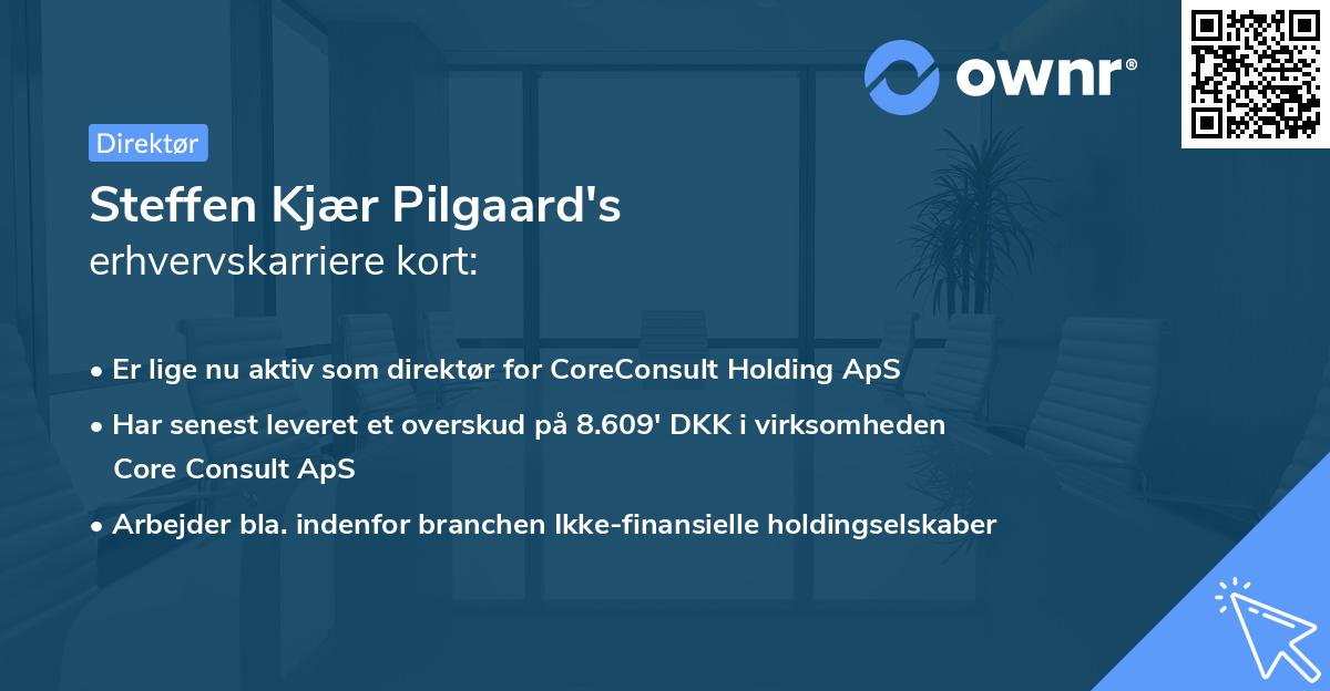 Steffen Kjær Pilgaard's erhvervskarriere kort