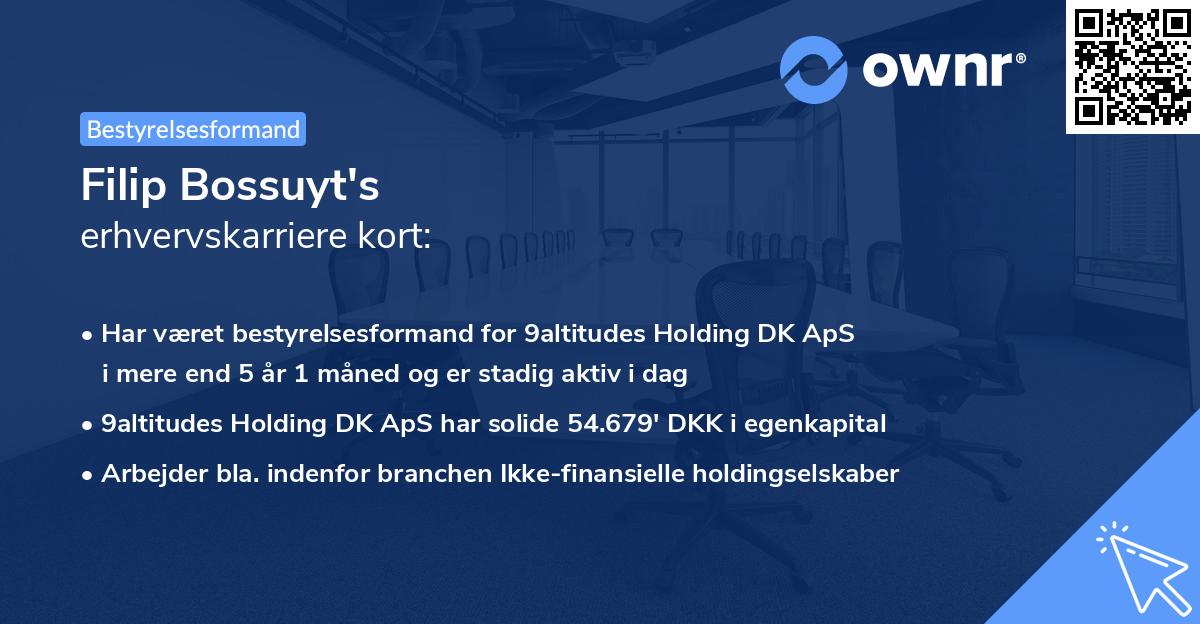 Filip Bossuyt's erhvervskarriere kort