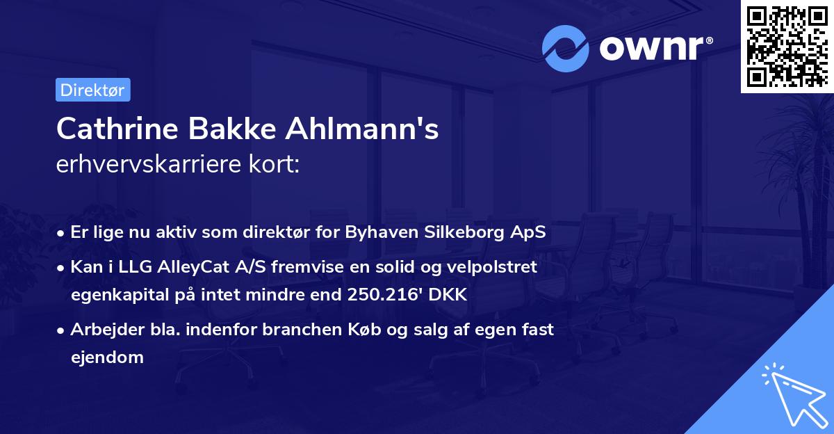 Cathrine Bakke Ahlmann's erhvervskarriere kort