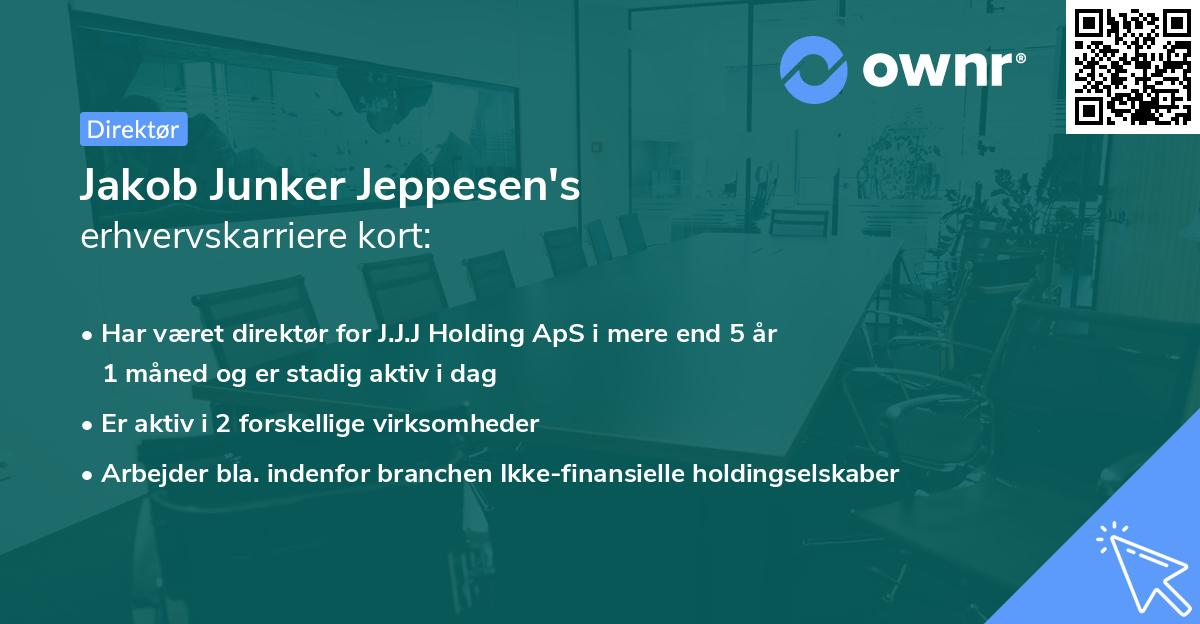 Jakob Junker Jeppesen's erhvervskarriere kort