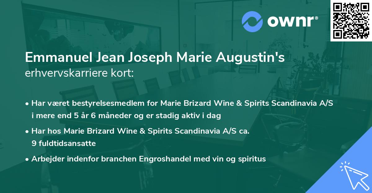 Emmanuel Jean Joseph Marie Augustin's erhvervskarriere kort