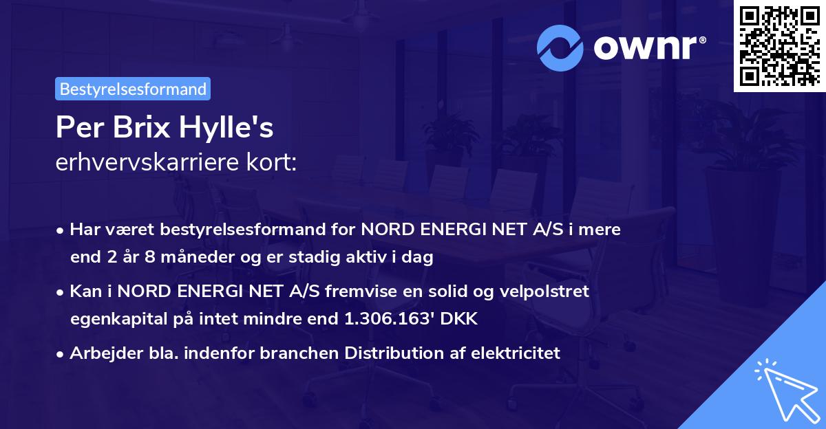 Per Brix Hylle's erhvervskarriere kort
