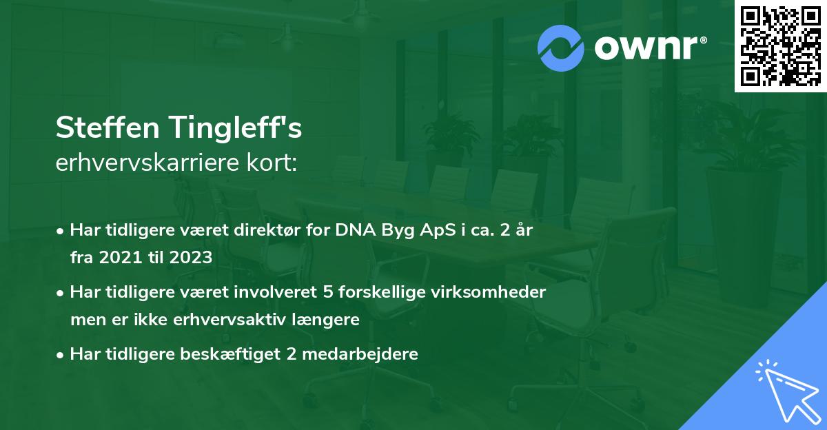 Steffen Tingleff's erhvervskarriere kort