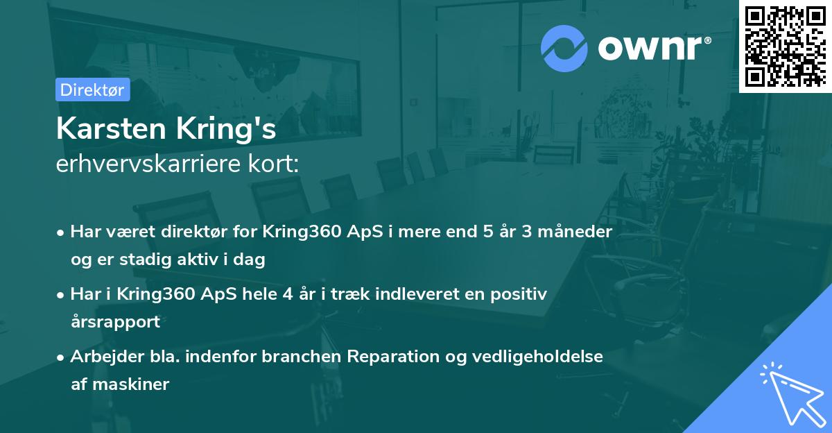 Karsten Kring's erhvervskarriere kort