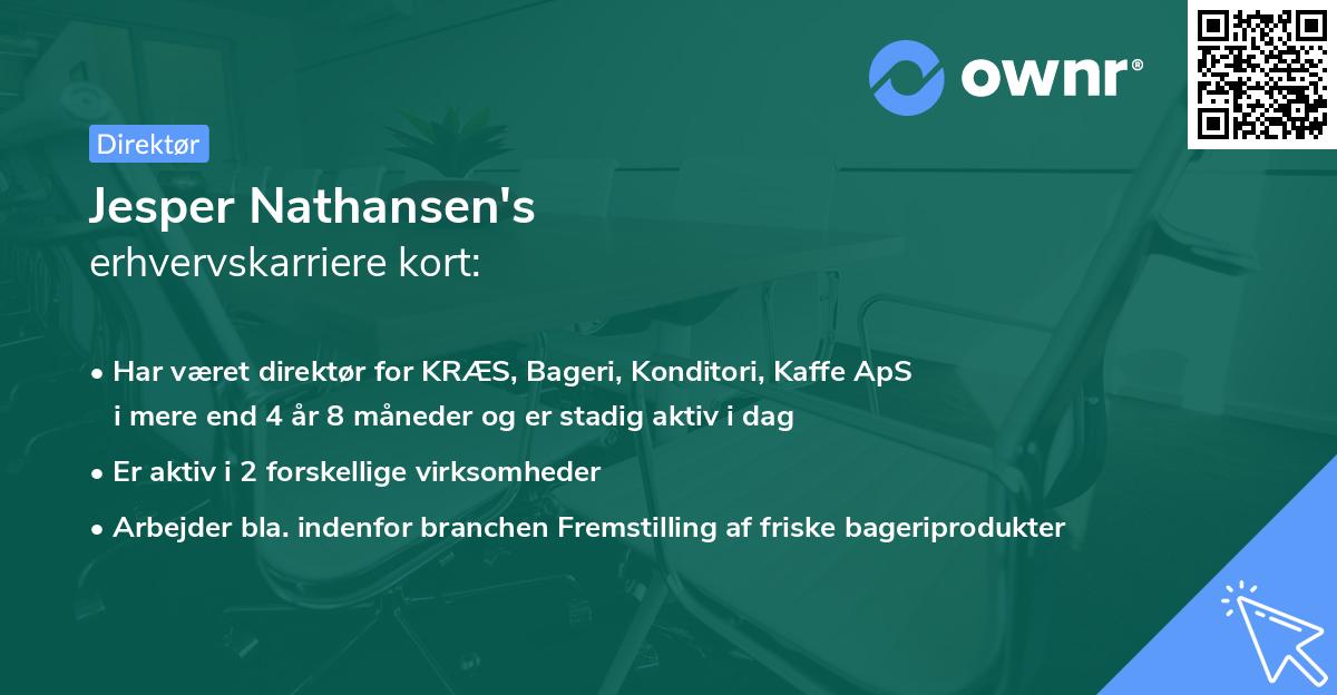 Jesper Nathansen's erhvervskarriere kort