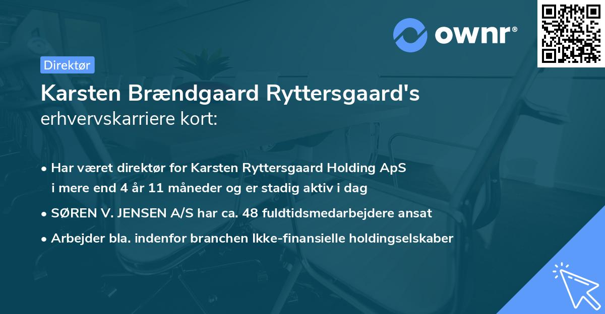 Karsten Brændgaard Ryttersgaard's erhvervskarriere kort