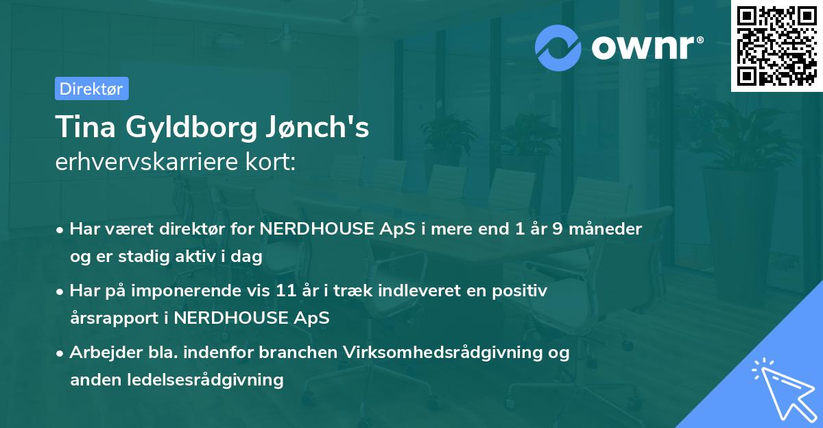 Tina Gyldborg Jønch's erhvervskarriere kort
