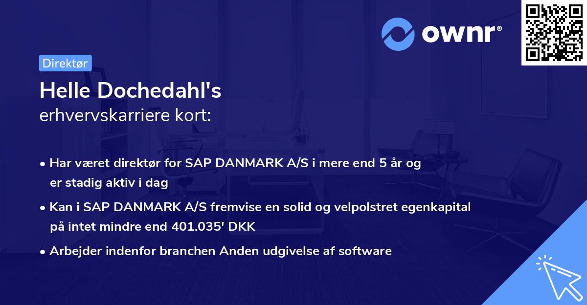 Helle Dochedahl's erhvervskarriere kort