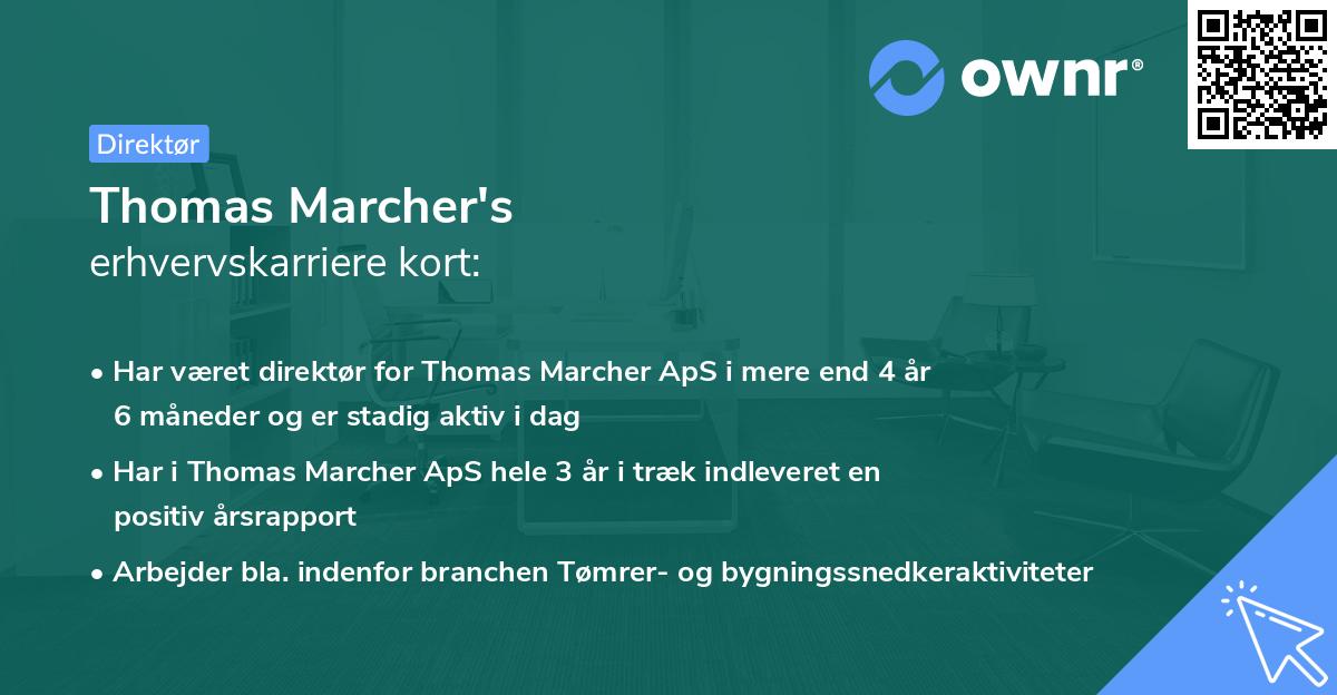 Thomas Marcher's erhvervskarriere kort