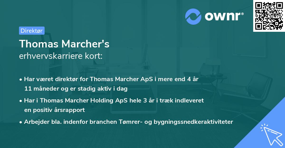 Thomas Marcher's erhvervskarriere kort