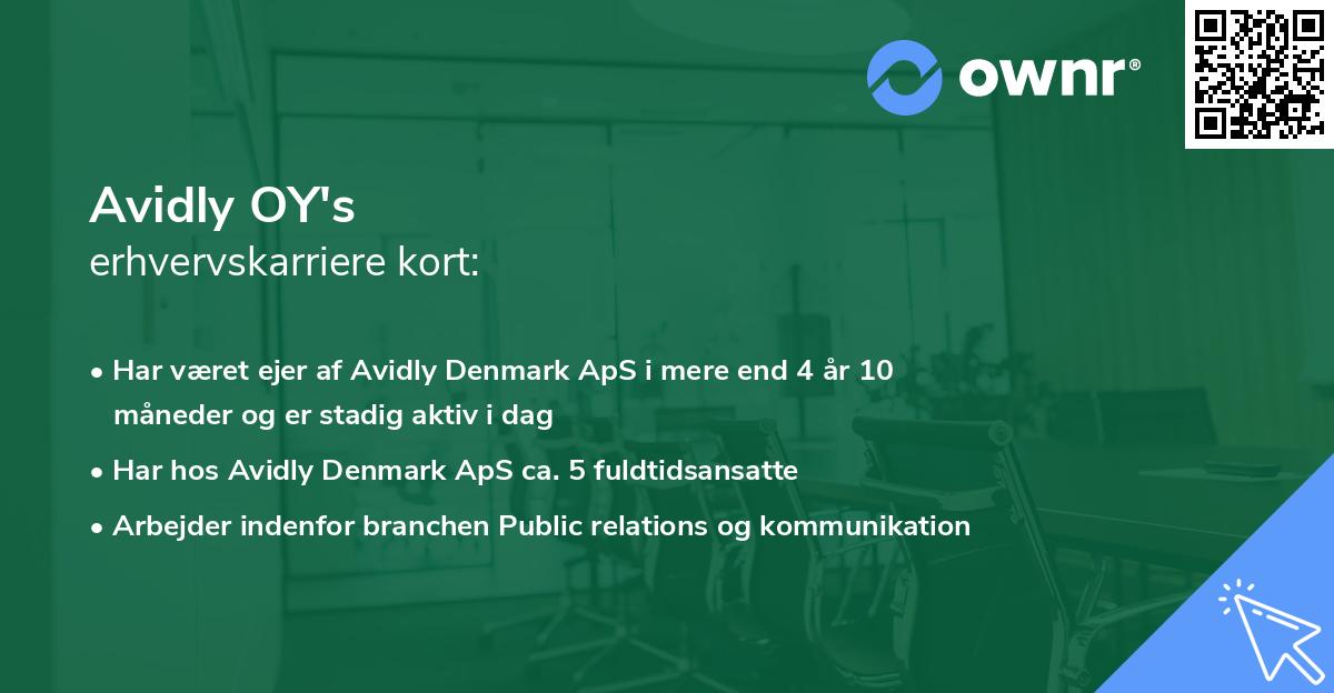 Avidly OY's erhvervskarriere kort